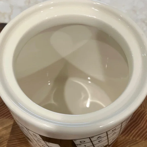 NYT Crossword Puzzle Coffee canister ceramic covered jar Fishs Eddy - Picture 7 of 10